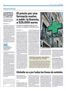 EL ECONOMISTA - El precio por una farmacia vuelve a subir la licencia a 525000 euros