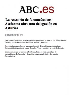 ABC - La Asesoría de farmacéuticos Asefarma abre nueva delegación en Asturias