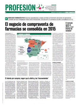 CORREO FARMACÉUTICO - El negocio de la compraventa de farmacias se consolida en 2015