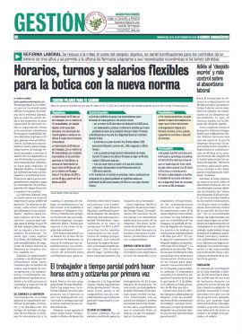 CORREO FARMACÉUTICO - Horarios turnos y salarios flexibles para la botica con la nueva norma