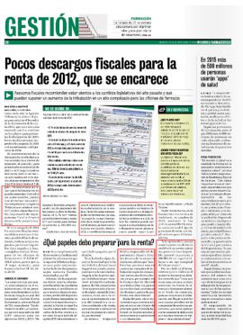 CORREO FARMACÉUTICO - Pocos descargos fiscales para la renta de 2012 que se encarece