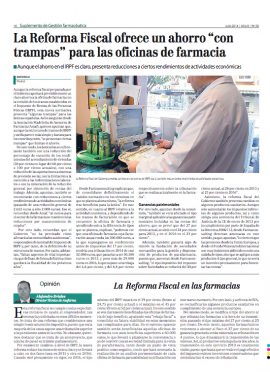 EL GLOBAL - La Reforma Fiscal ofrece un ahorro con trampas para las oficinas de farmacia