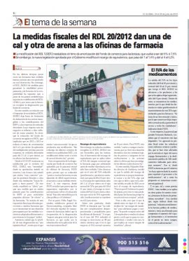 EL GLOBAL - Las medidas del RDL 20-2012 dan una de cal y otra de arena a las oficinas de farmacia