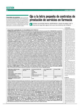 CORREO FARMACÉUTICO - Ojo a la letra pequeña de contratos de prestación de servicios en farmacia