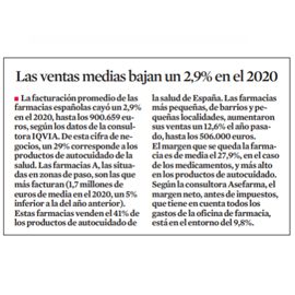 la vanguardia - Las ventas medias bajan