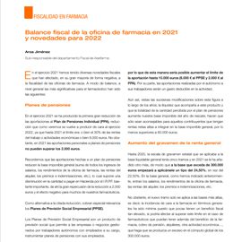 AULA DE LA FARMACIA - Balance fiscal de la oficina de farmacia en 2021