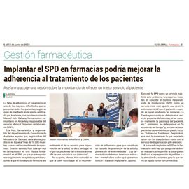 EL GLOBAL - Implantar el SPD en farmacias podría mejorar la adherencia al tratamiento de los pacientes