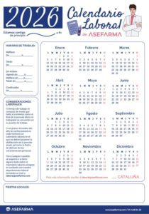 Calendario laboral Cataluña 2026