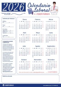 Calendario laboral Cantabria 2026